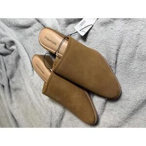 Maurices Women's Brown Suede Mules with Block Heel Size 8.5 NWT